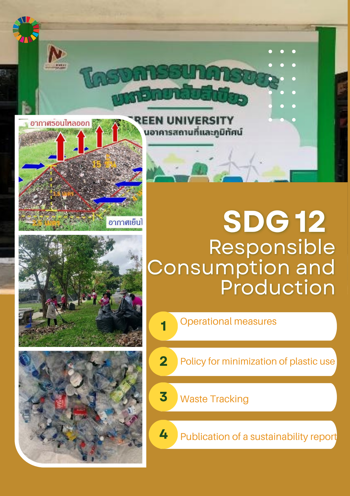 Read more about the article SDG 12 Responsible Consumption and Production Policy waste disposal – hazardous materials Year: in place by 2024 